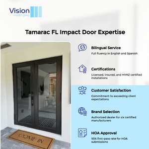 professional installation of impact door in tamarac